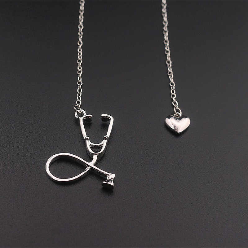 Stethoscope Heart Pendant Necklace
