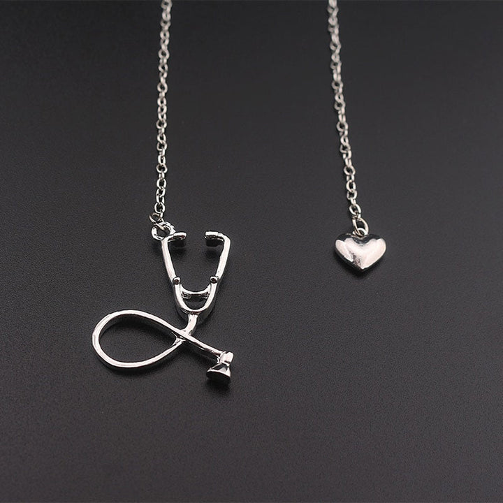 Stethoscope Heart Pendant Necklace