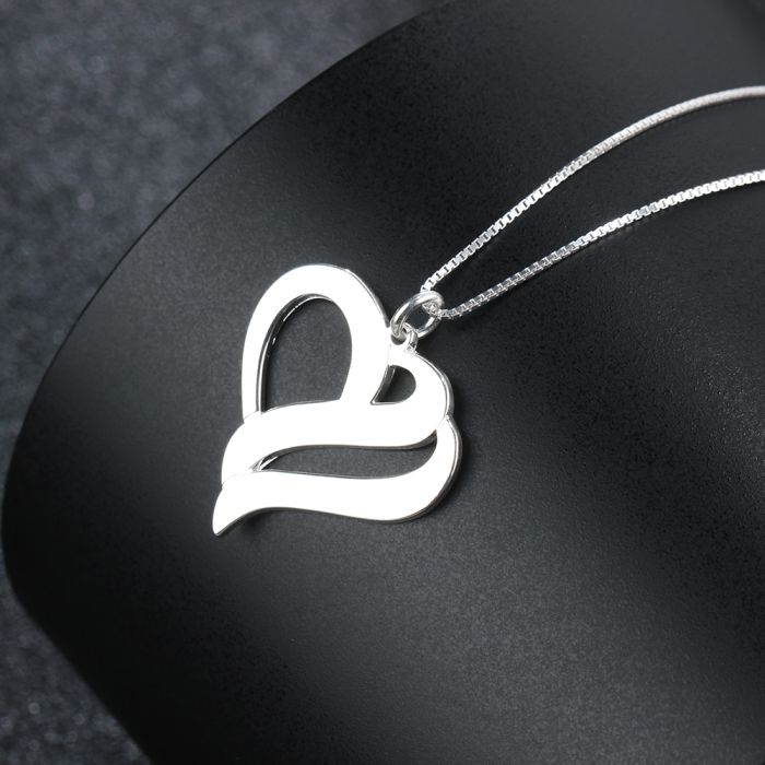 Heart Necklace With Name-Exclusive Mothers Day Gift For Mom