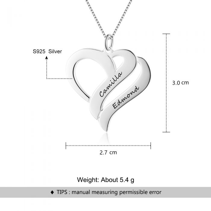 Heart Necklace With Name-Exclusive Mothers Day Gift For Mom