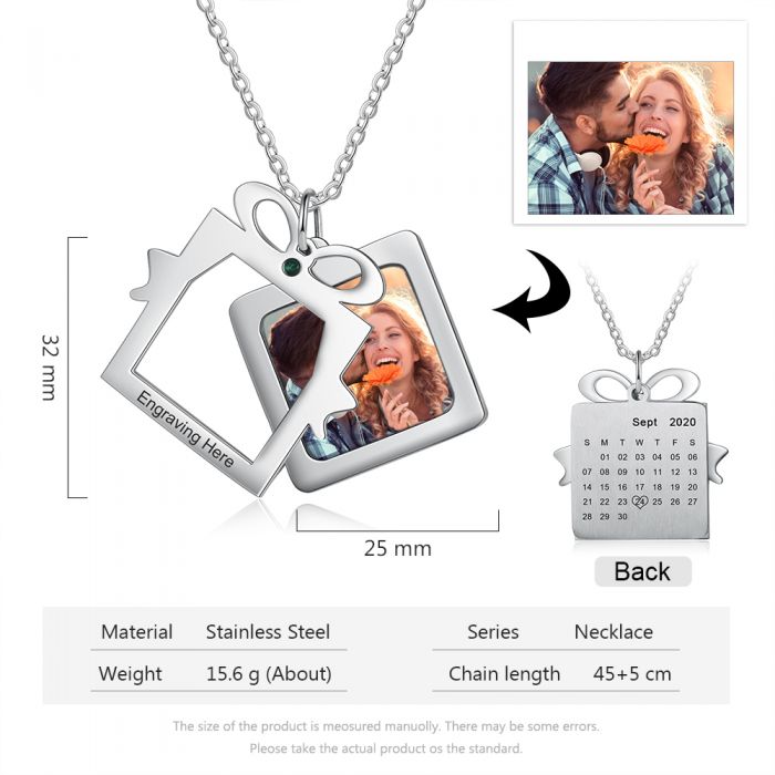 Personalized Photo Necklace With Picture Inside- Best Jewelry For Christmas Gifts