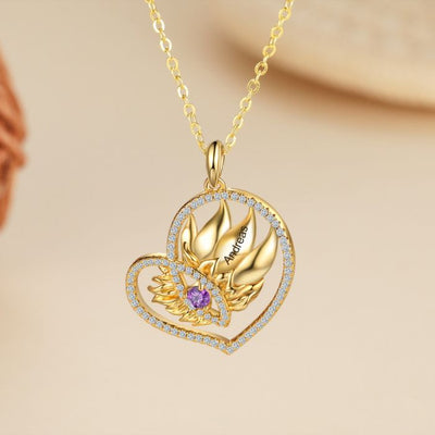 Sunflower Heart Necklace- Best Valentines Day Gifts For Mom