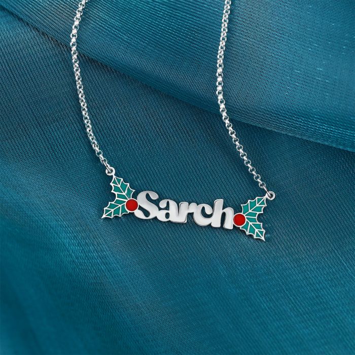 White Gold Plated Personalized Name necklace-Christmas gifts