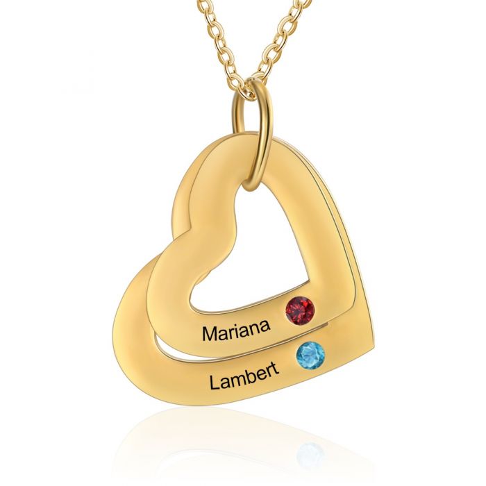 Personalized Multiple Heart Necklace-Valentines Gifts For Kids