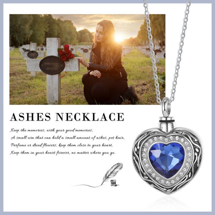 Urn Necklace For Ashes-Personalized Cremation Necklace- Memorial Keepsake