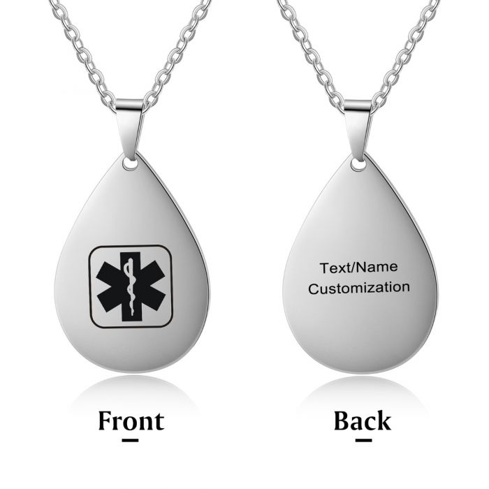 Custom Medical Necklace- Medical Alert Necklace For Men & Women