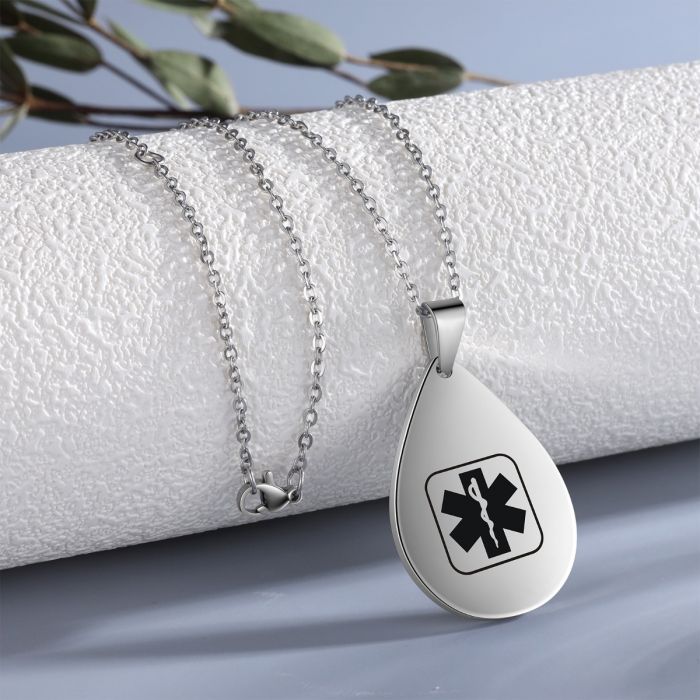 Custom Medical Necklace- Medical Alert Necklace For Men & Women