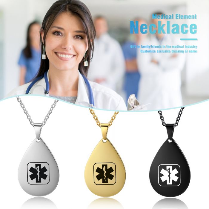 Custom Medical Necklace- Medical Alert Necklace For Men & Women
