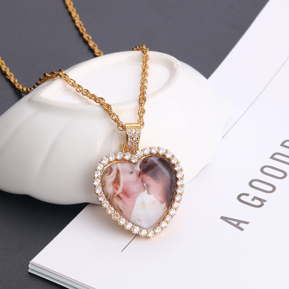 Custom Heart Pendant With Picture- Best Necklace With Picture Inside