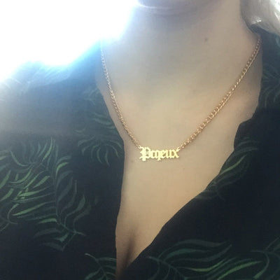 Necklaces With Names-Name Plate Necklace-My Name Necklace