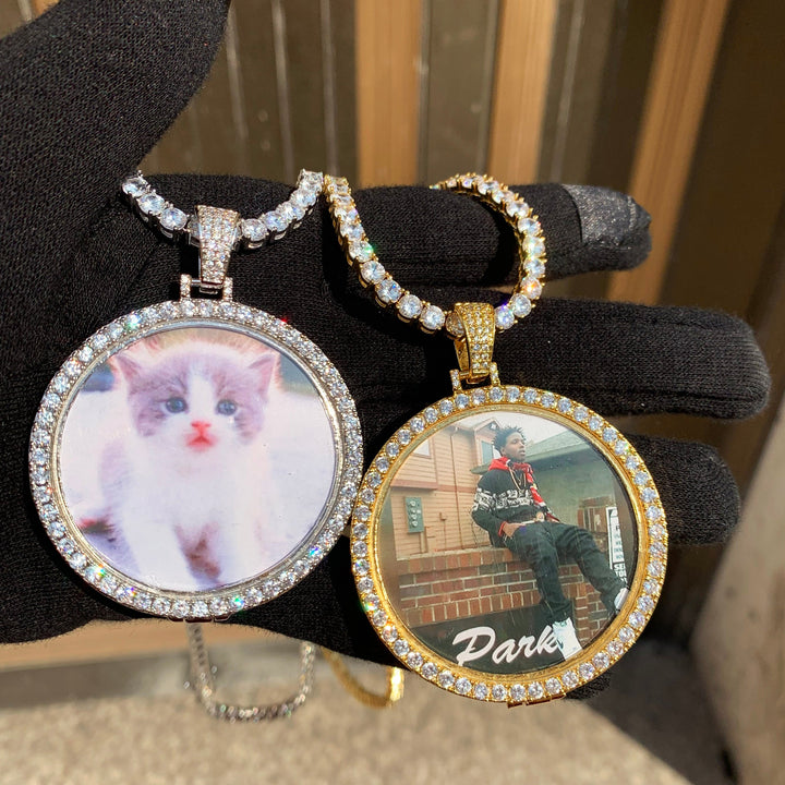 Personalized Memory Medallion- Necklace With Picture Inside
