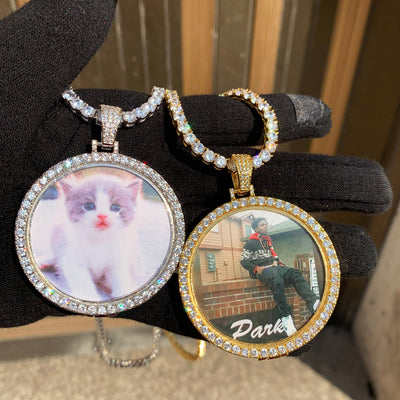 Personalized Photo Medallions Necklace- Exclusive Memory Pendant
