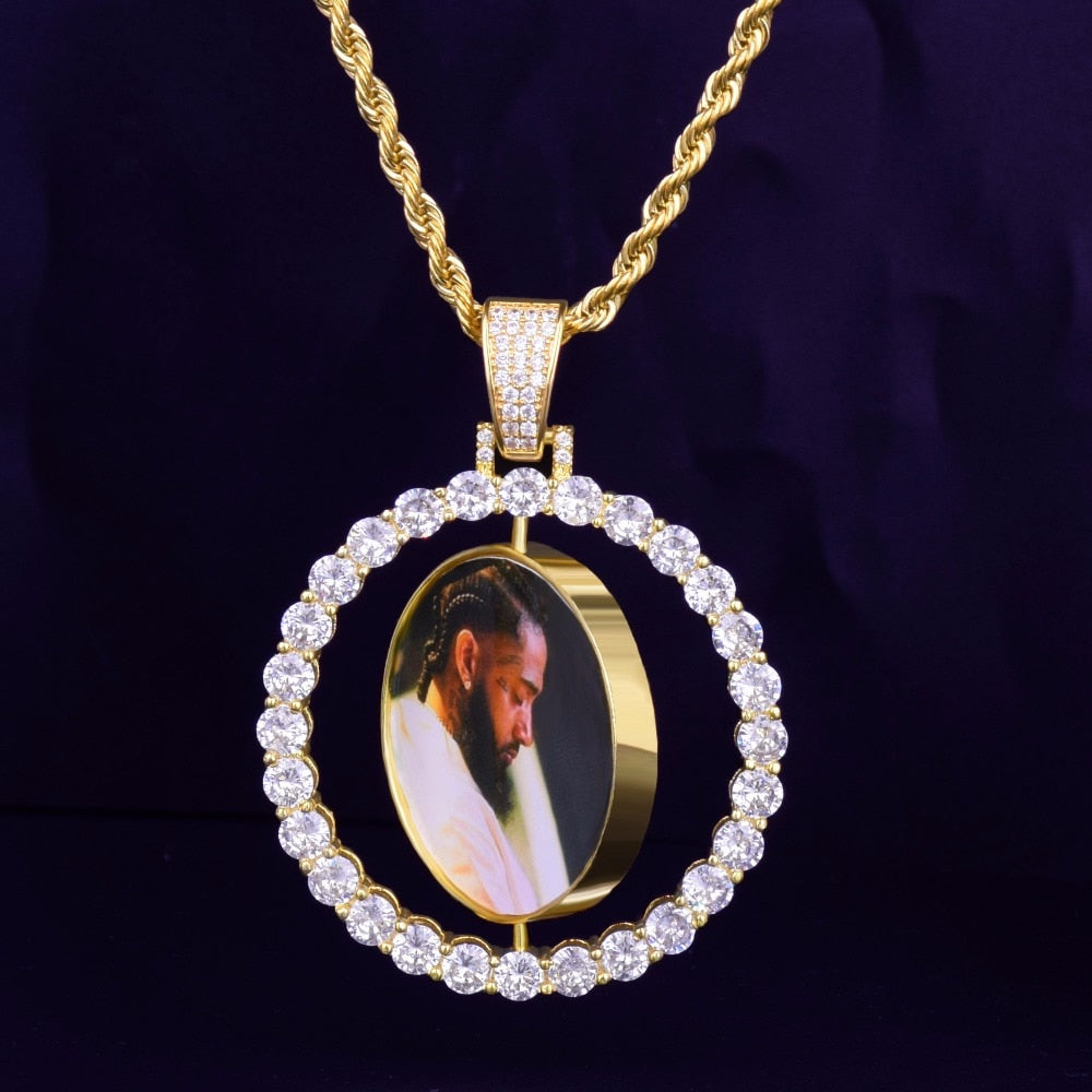 Picture Locket Necklace-Personalized Hip Hop Necklace