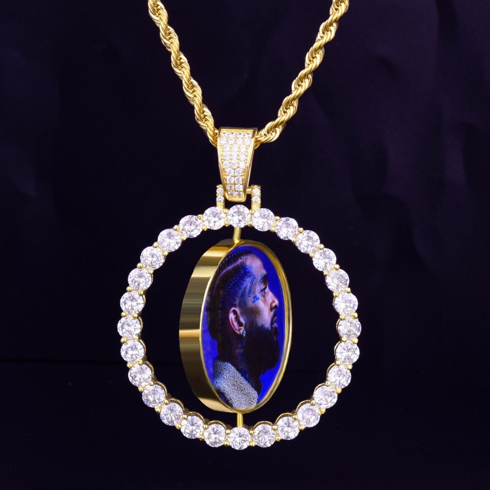 Picture Locket Necklace-Personalized Hip Hop Necklace