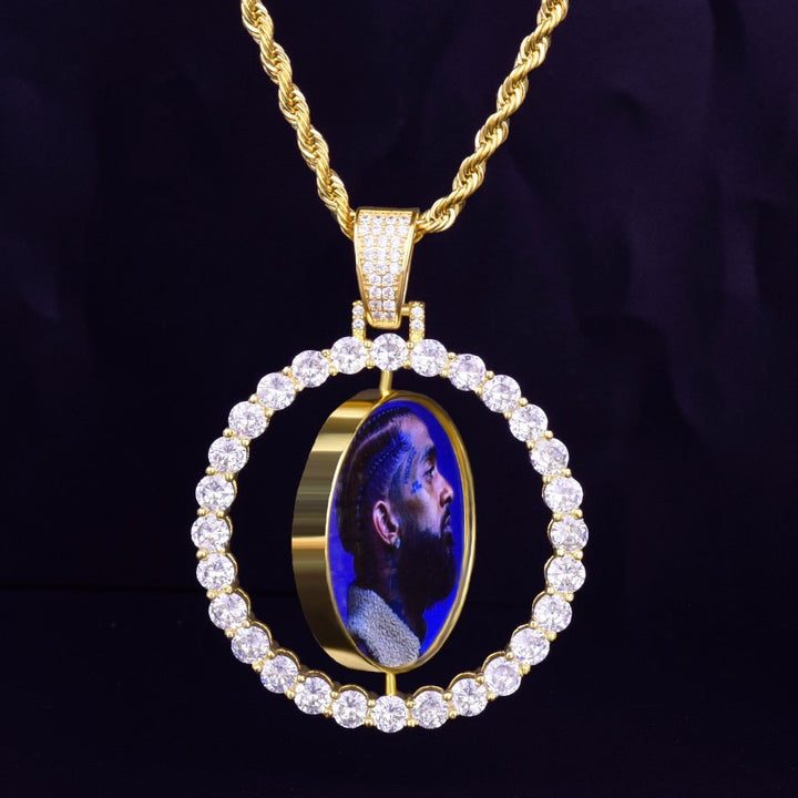 Picture Locket Necklace-Personalized Hip Hop Necklace