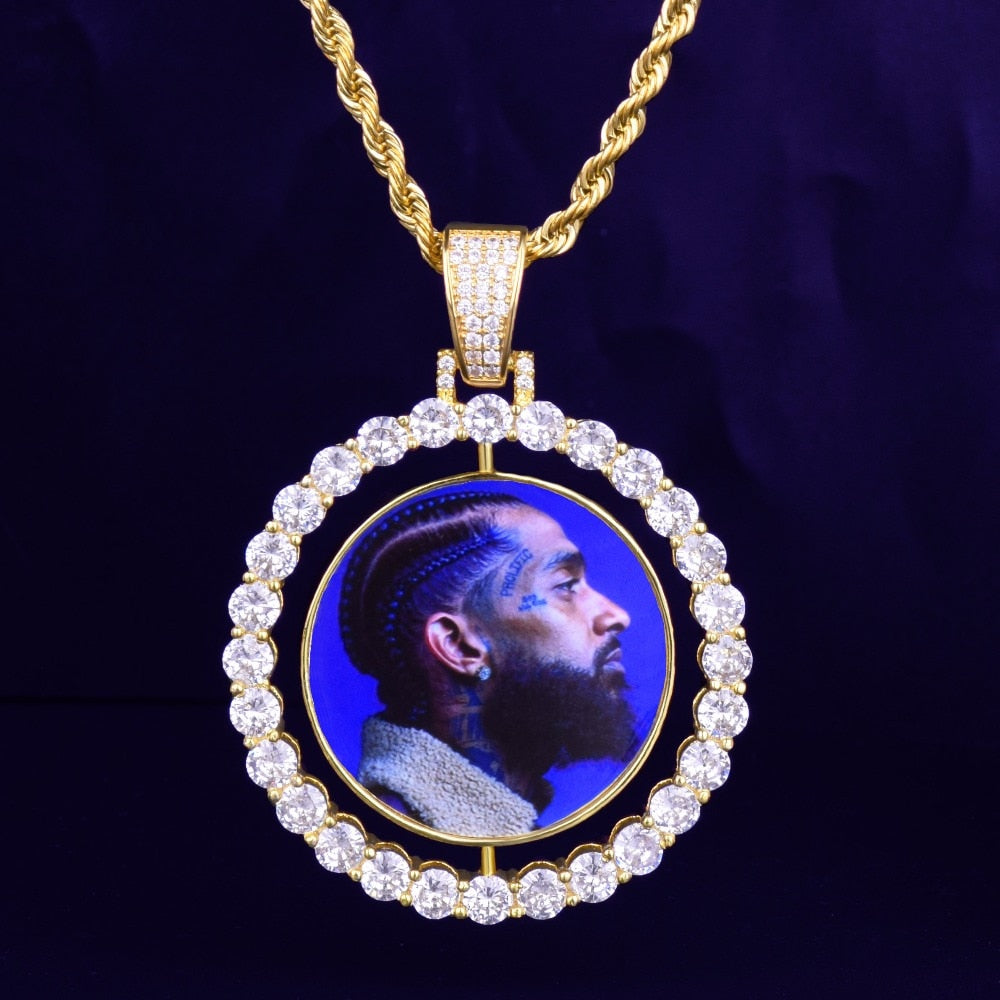 Picture Locket Necklace-Personalized Hip Hop Necklace