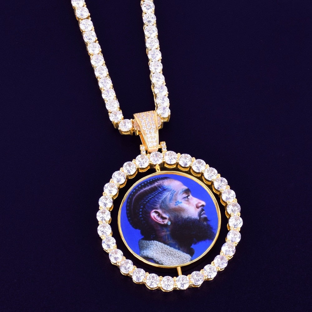 Picture Locket Necklace-Personalized Hip Hop Necklace