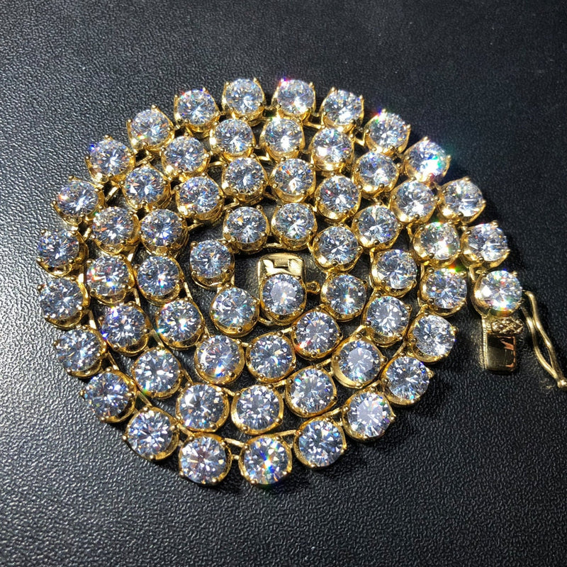Hip Hop Jewelry Sets- Flower CZ 4mm 6mm Tennis Chain
