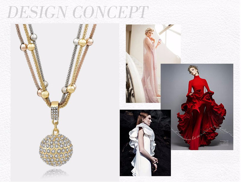Rhinestone Pendant Necklace