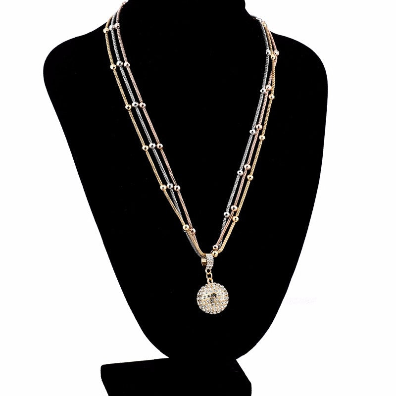 Rhinestone Pendant Necklace