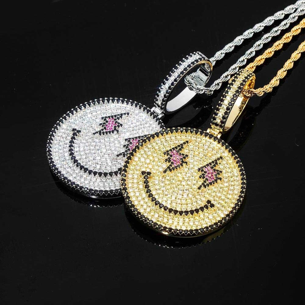 Hip-hop Smiling Face Emoji Pendant