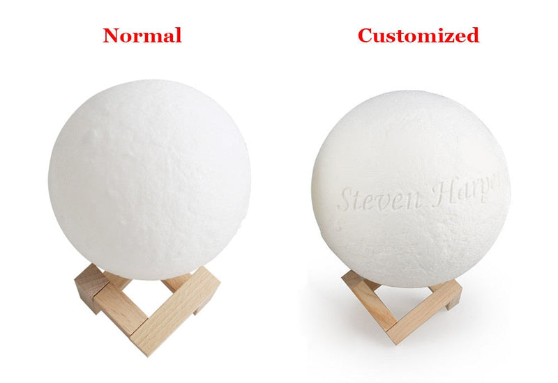 Custom 3D Photo Moon Lamp For Mom -FCC Certified