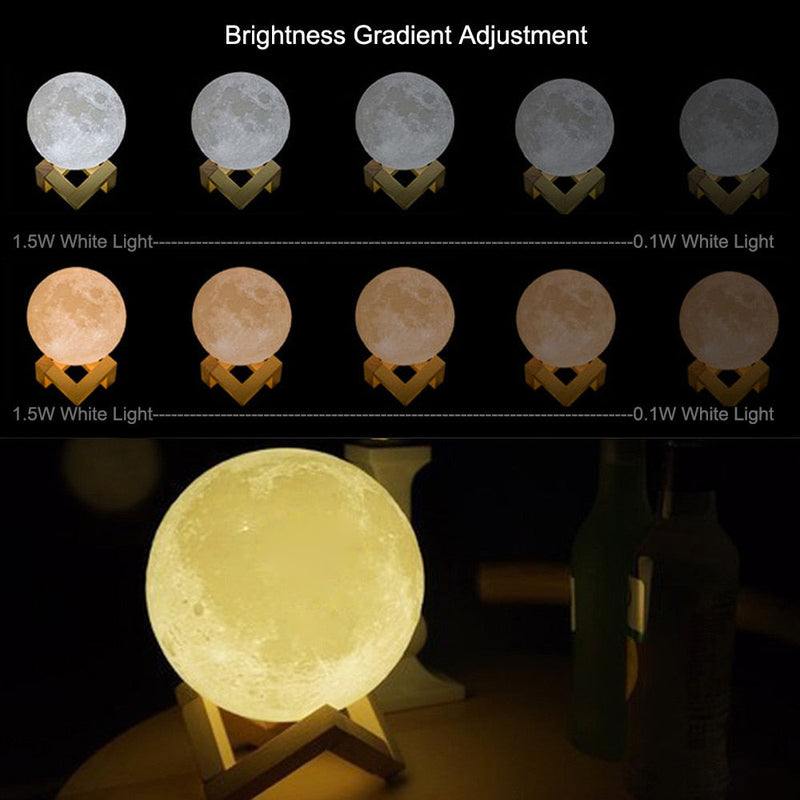 Custom 3D Photo Moon Lamp For Mom -FCC Certified