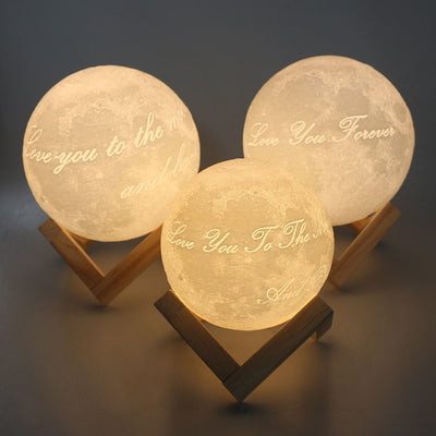 Custom 3D Photo Moon Lamp For Mom -FCC Certified