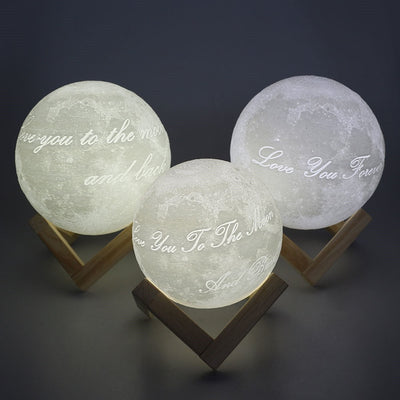 Custom 3D Photo Moon Lamp For Mom -FCC Certified