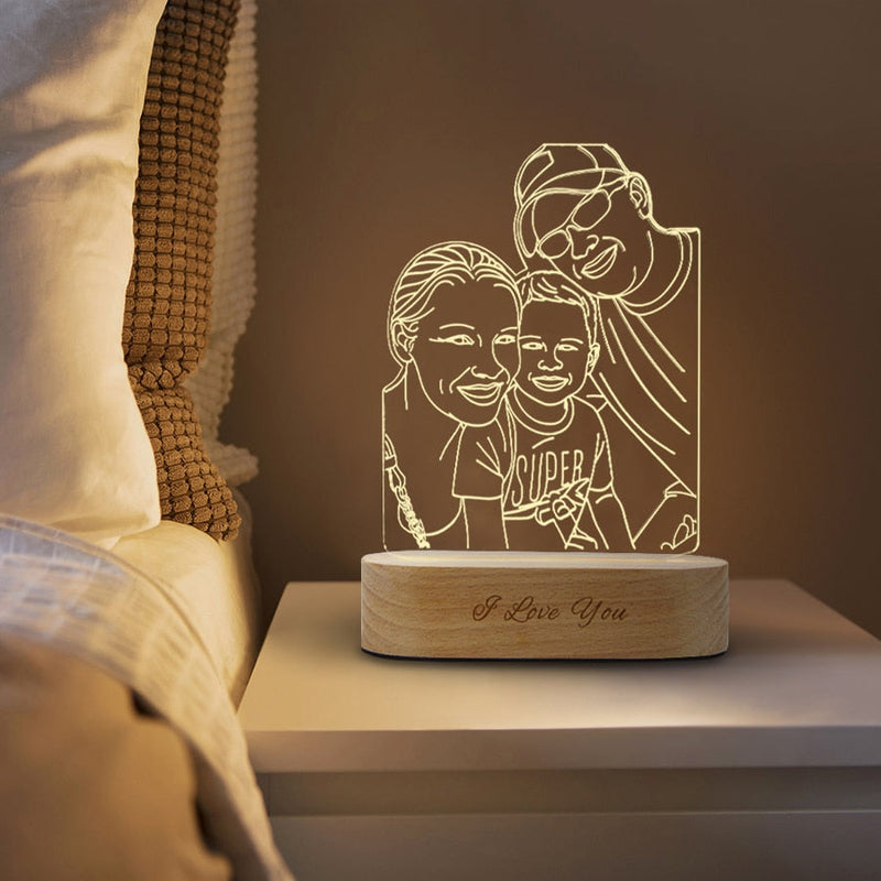 custom photo 3d lamp 