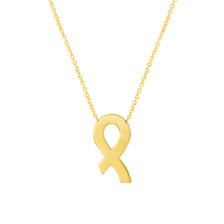 Breast Cancer Awareness Ribbon Pendant Necklace
