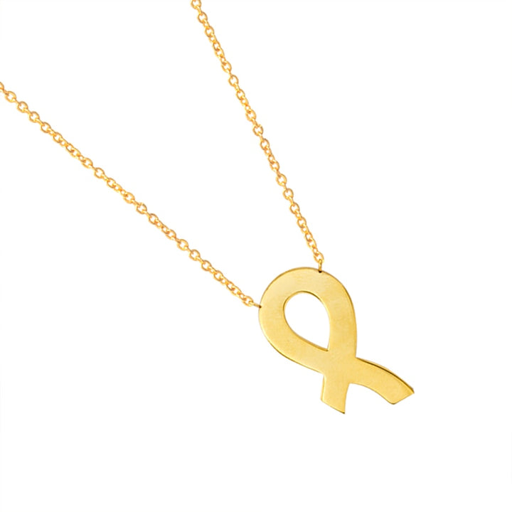 Breast Cancer Awareness Ribbon Pendant Necklace