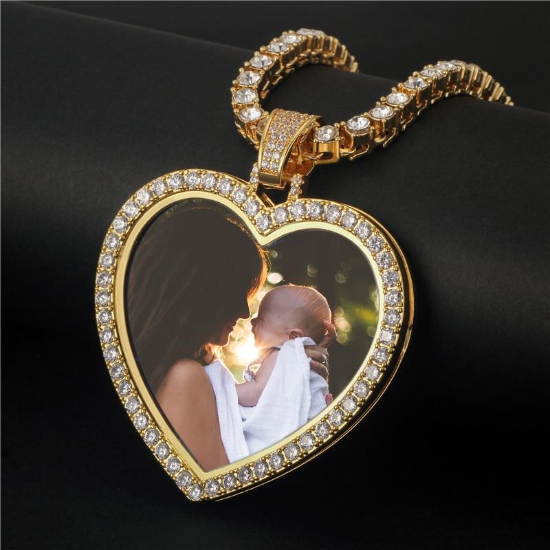 Personalized Heart Photo Necklace-Christmas Gifts For Grandparents-Christmas Gifts For Great Grandma-Christmas Gifts For Grandma