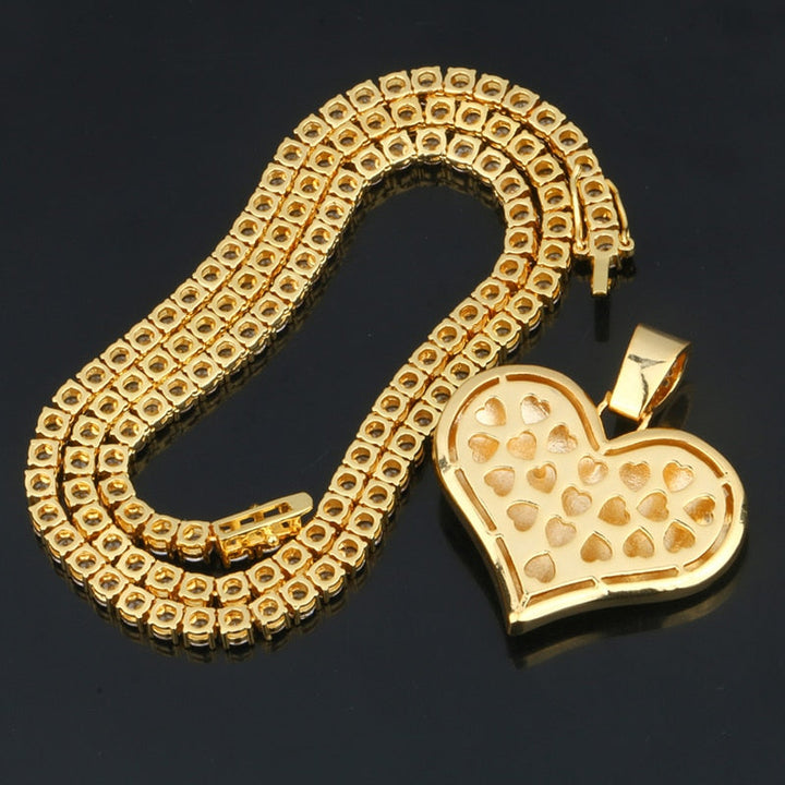 Broken Heart Pendant Necklace - Hip Hop Jewelry For Women Men