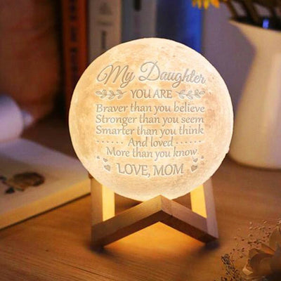 Custom 3D Photo Moon Lamp For Mom -FCC Certified