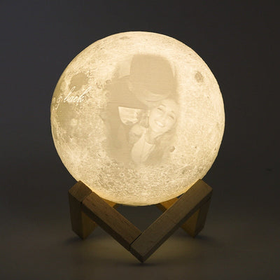 Custom 3D Photo Moon Lamp For Mom -FCC Certified