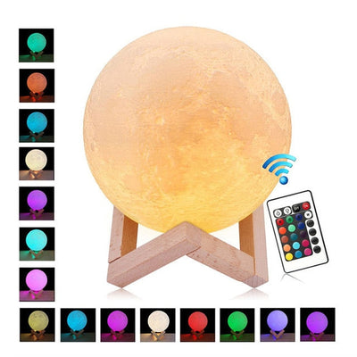 Custom 3D Photo Moon Lamp For Mom -FCC Certified