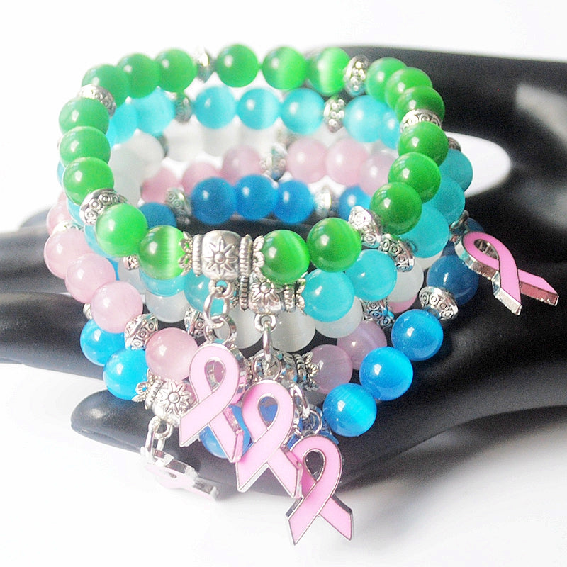 Breast Cancer Charm Bracelet