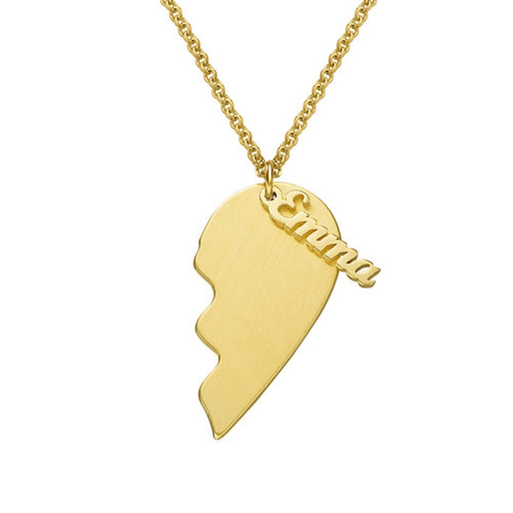 Personalized Couple Heart Necklace- Gifts For Couple- Necklace For Couple