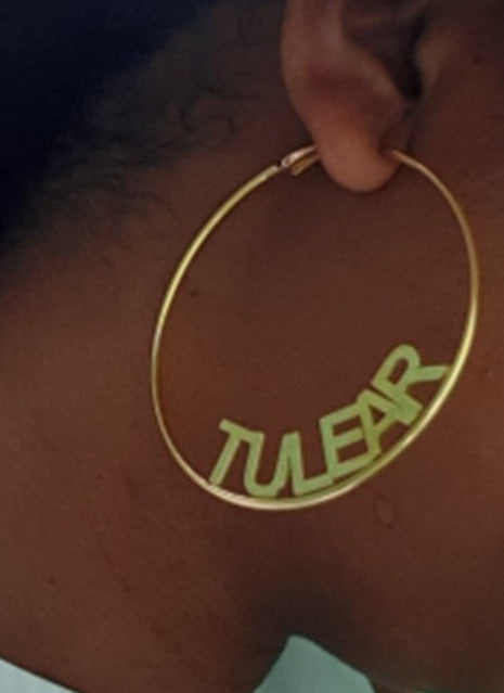 Custom Name Big Earrings For Women