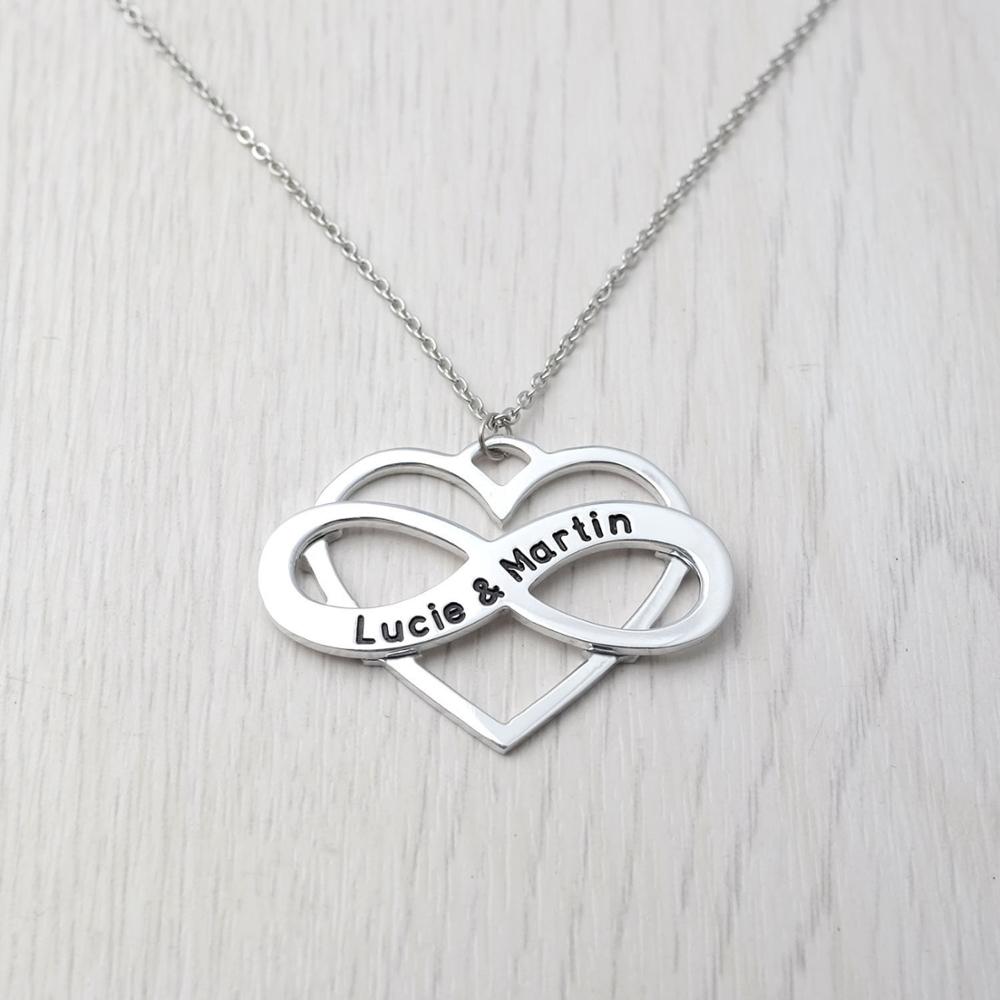 Custom Engraved Infinity Necklace