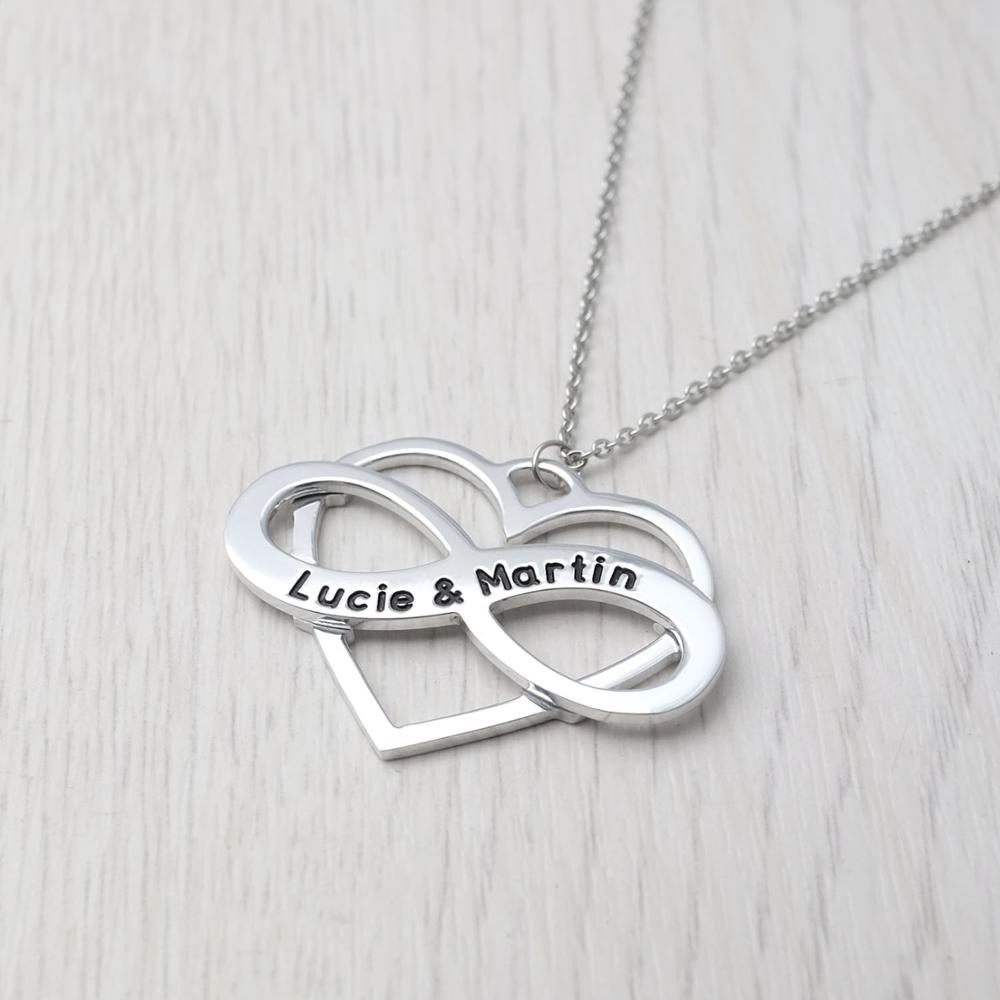 Custom Engraved Infinity Necklace