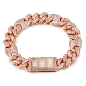13mm Iced Out AAA CZ Crystal Cuban Chain Miami Link Bracelet