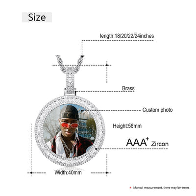 Custom Made Photo Medallions Necklace- Hip Hop Necklace For Men's