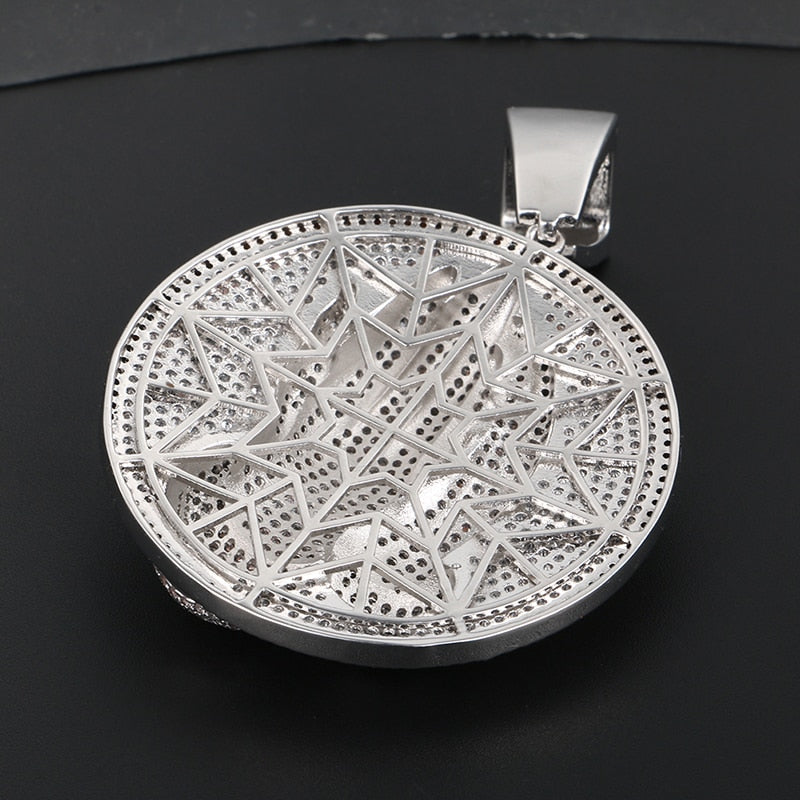 Praying Hands Pendant Necklace- Bible Verse Prayer Hip Hop Necklace