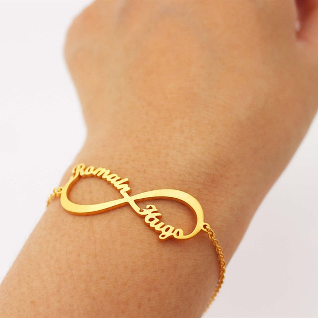 Personalized Infinity Bracelet With Names- Great Gifts For Couple