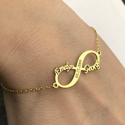 Personalized Infinity Bracelet With Names- Great Gifts For Couple