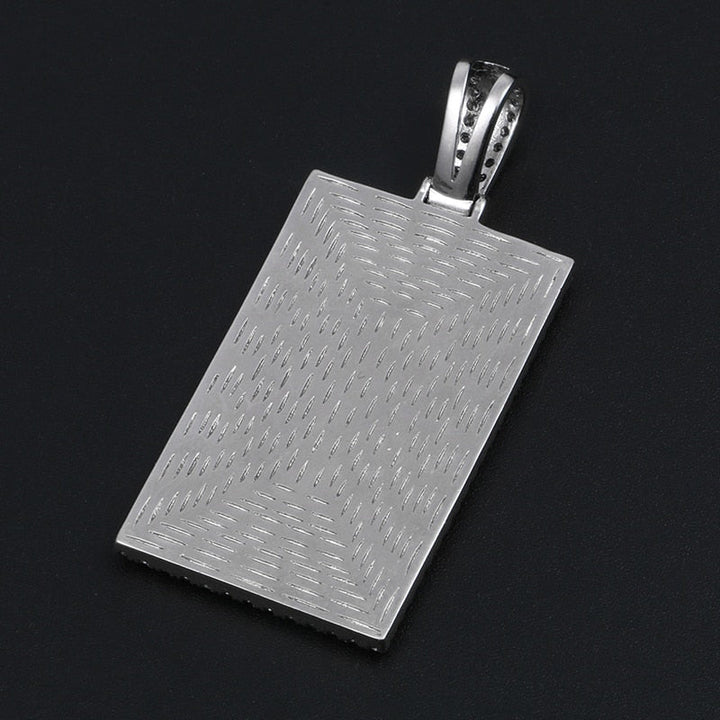 Custom Made Rectangle Photo Medallion Hip-hop Necklace