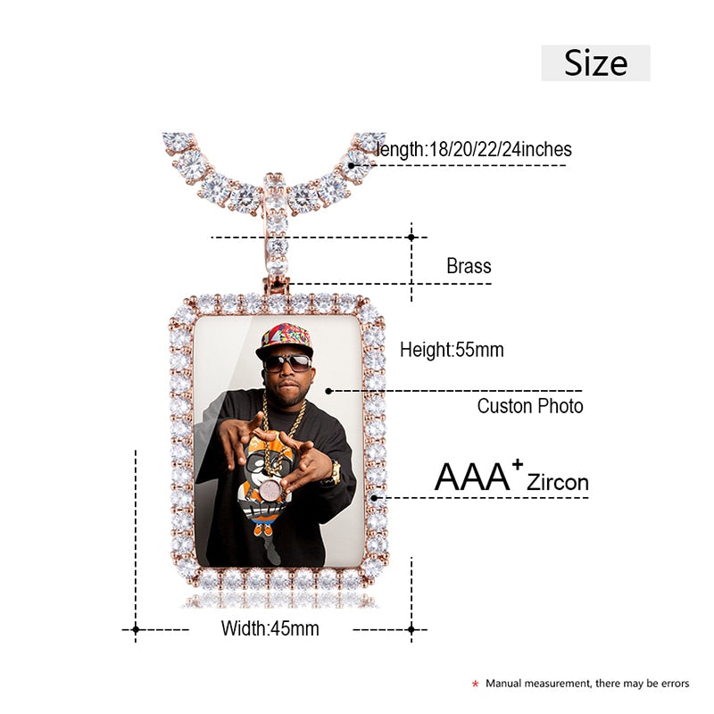 Custom Picture Necklace- Hip Hop Jewelry
