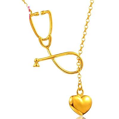 Stethoscope Heart Pendant Necklace